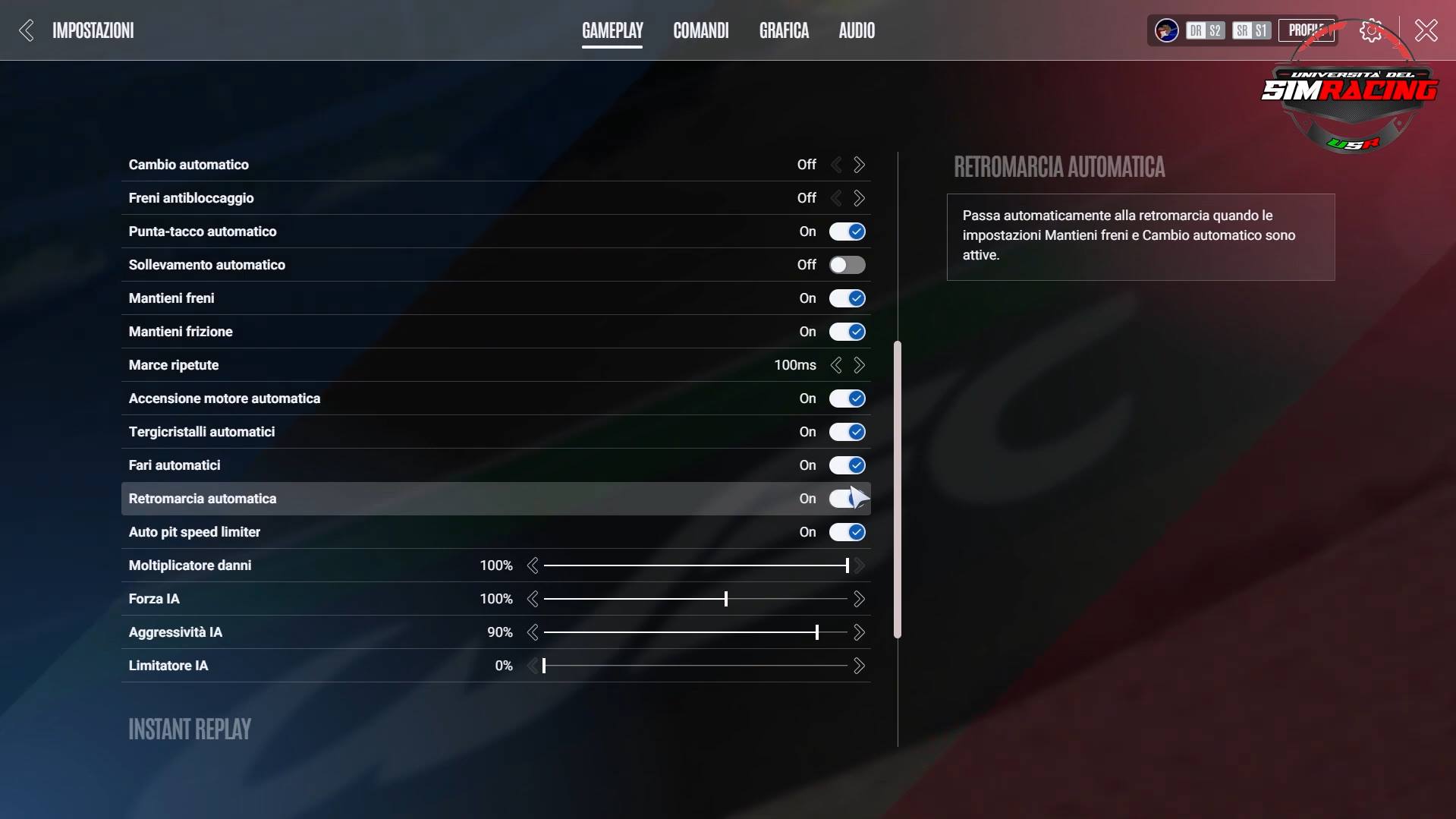 Settings Gameplay e Grafica su Le Mans Ultimate
