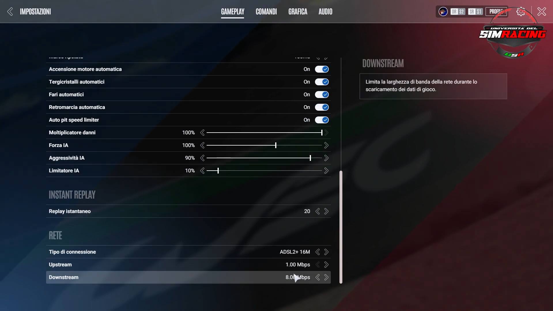 Settings Gameplay e Grafica su Le Mans Ultimate