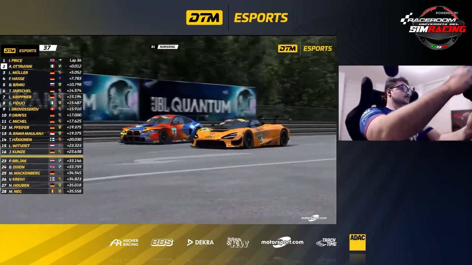 Alessandro Ottaviani vince nel DTM Esports: una lezione di SimRacing ad alto livello.