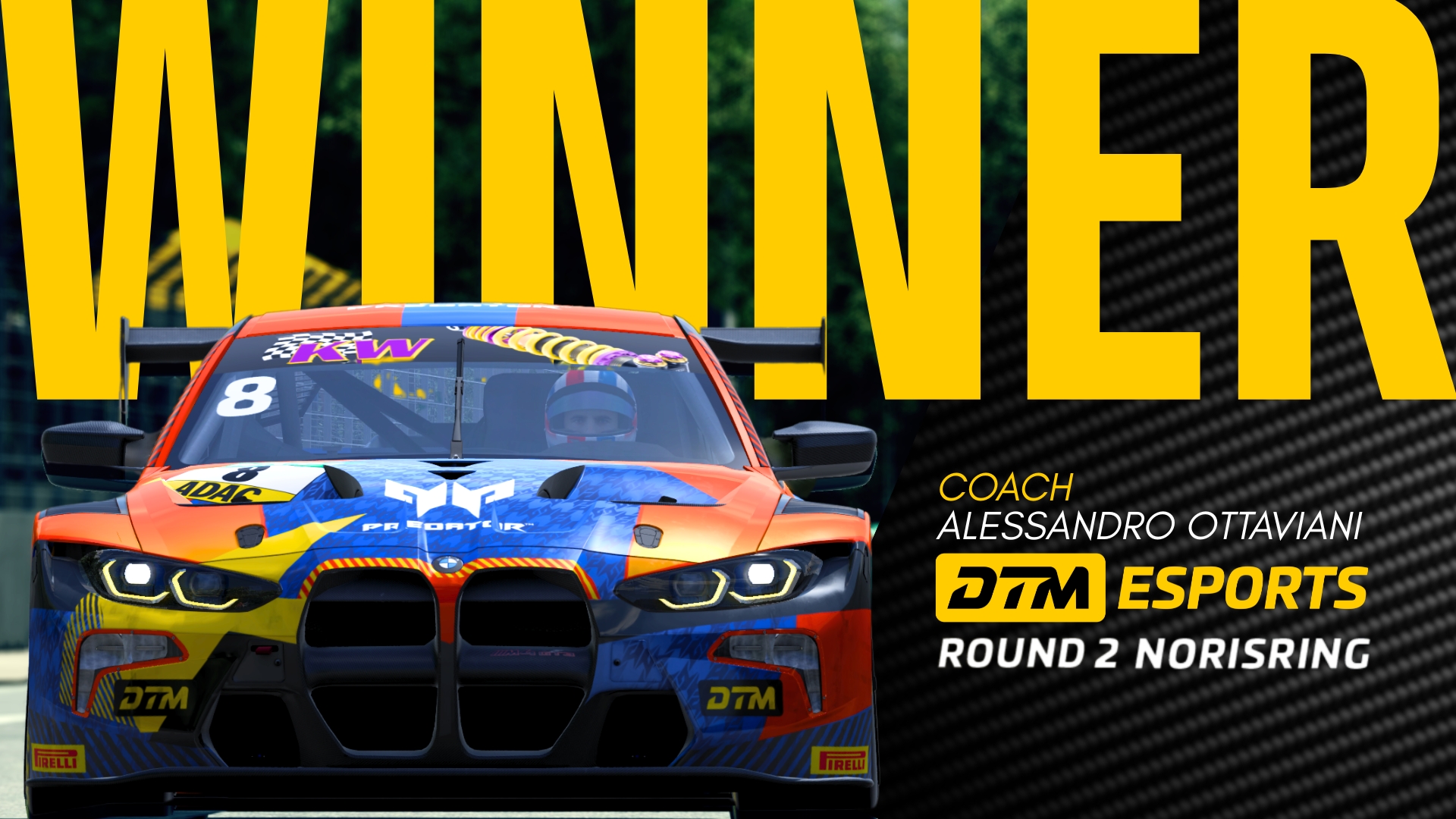 Alessandro Ottaviani vince nel DTM eSports al Norisring!